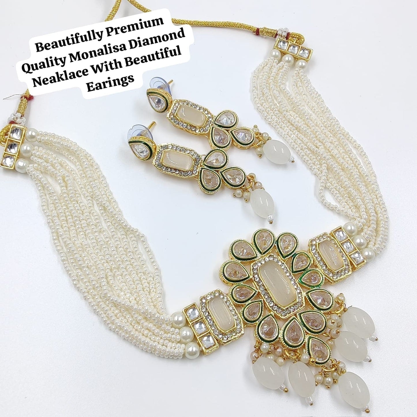 beaded kundan jwellery sets