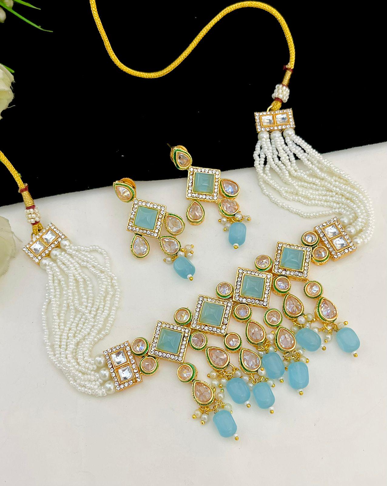 Monalisa Diamond Neaklace With Beautiful Earings