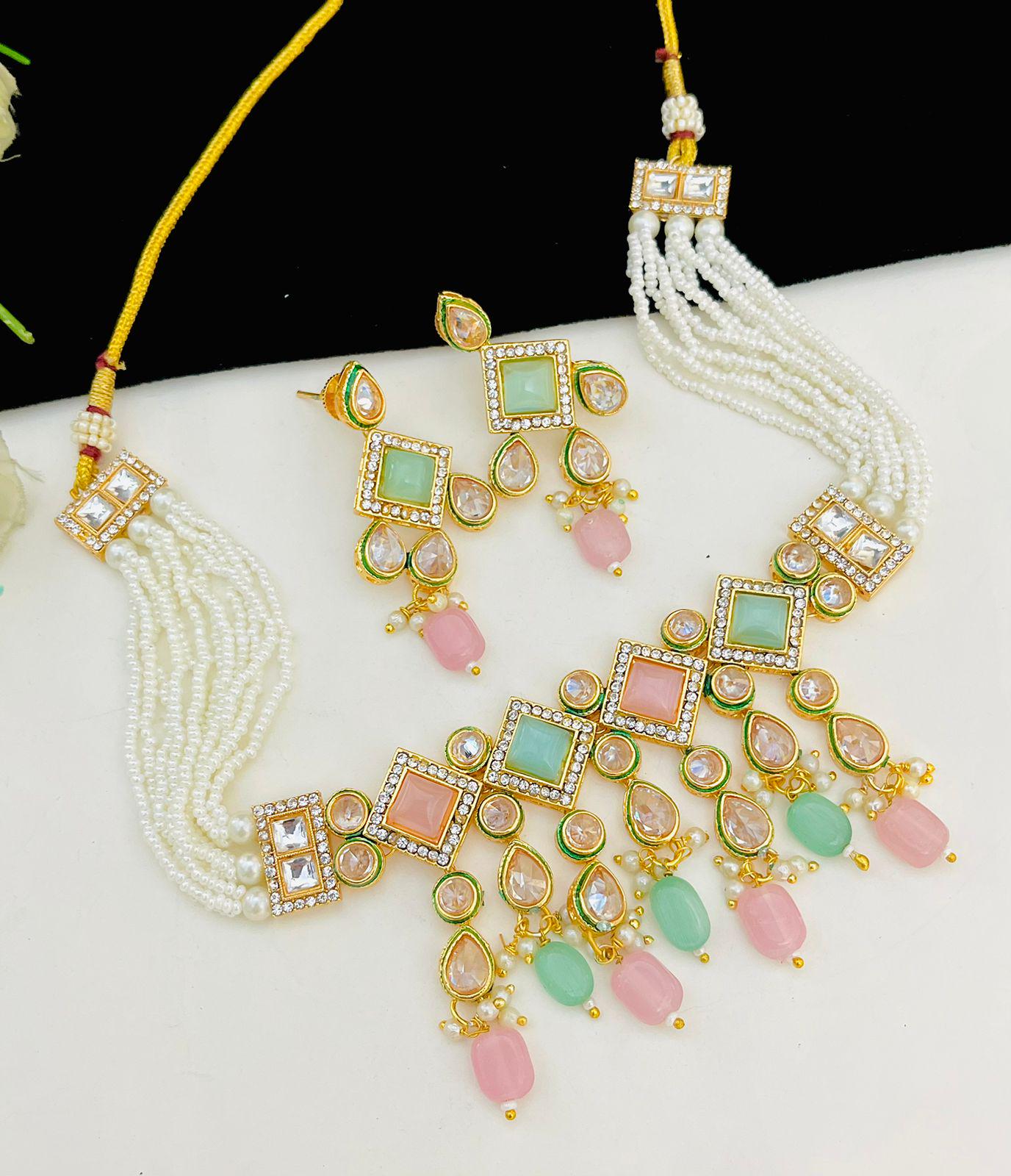 Monalisa Diamond Neaklace With Beautiful Earings