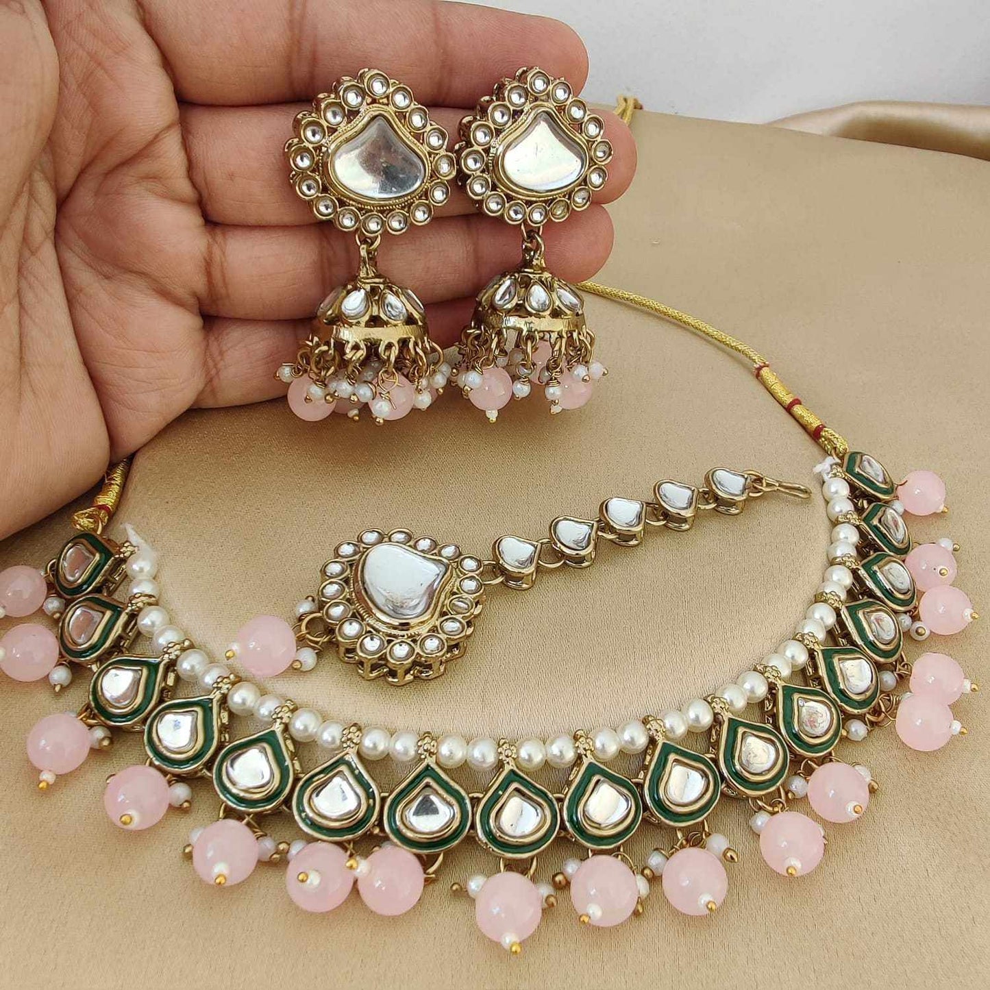 Kundan Set with Jhumki Earrings