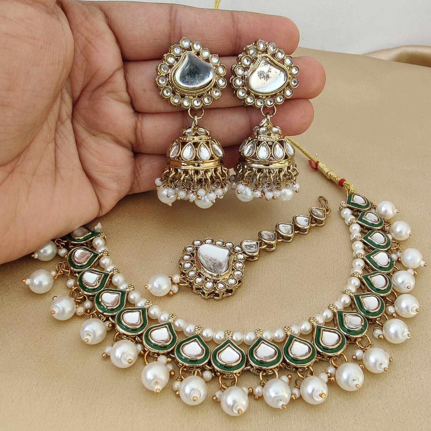 Kundan Set with Jhumki Earrings