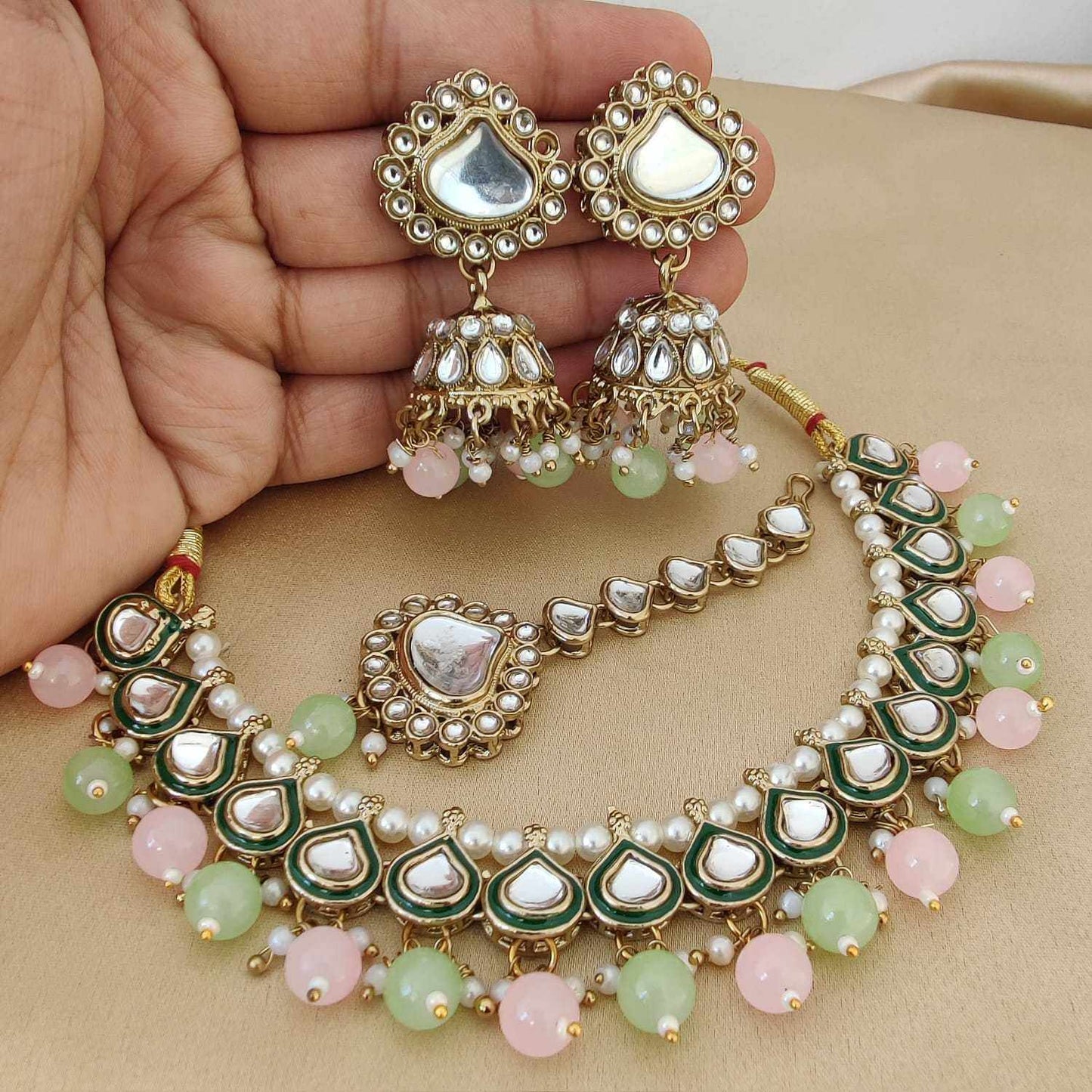 Kundan Set with Jhumki Earrings