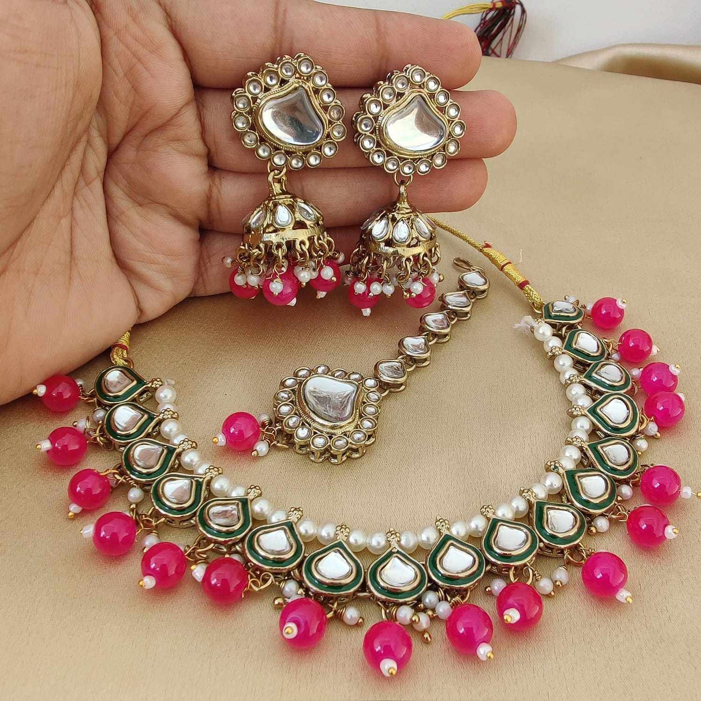 Kundan Set with Jhumki Earrings