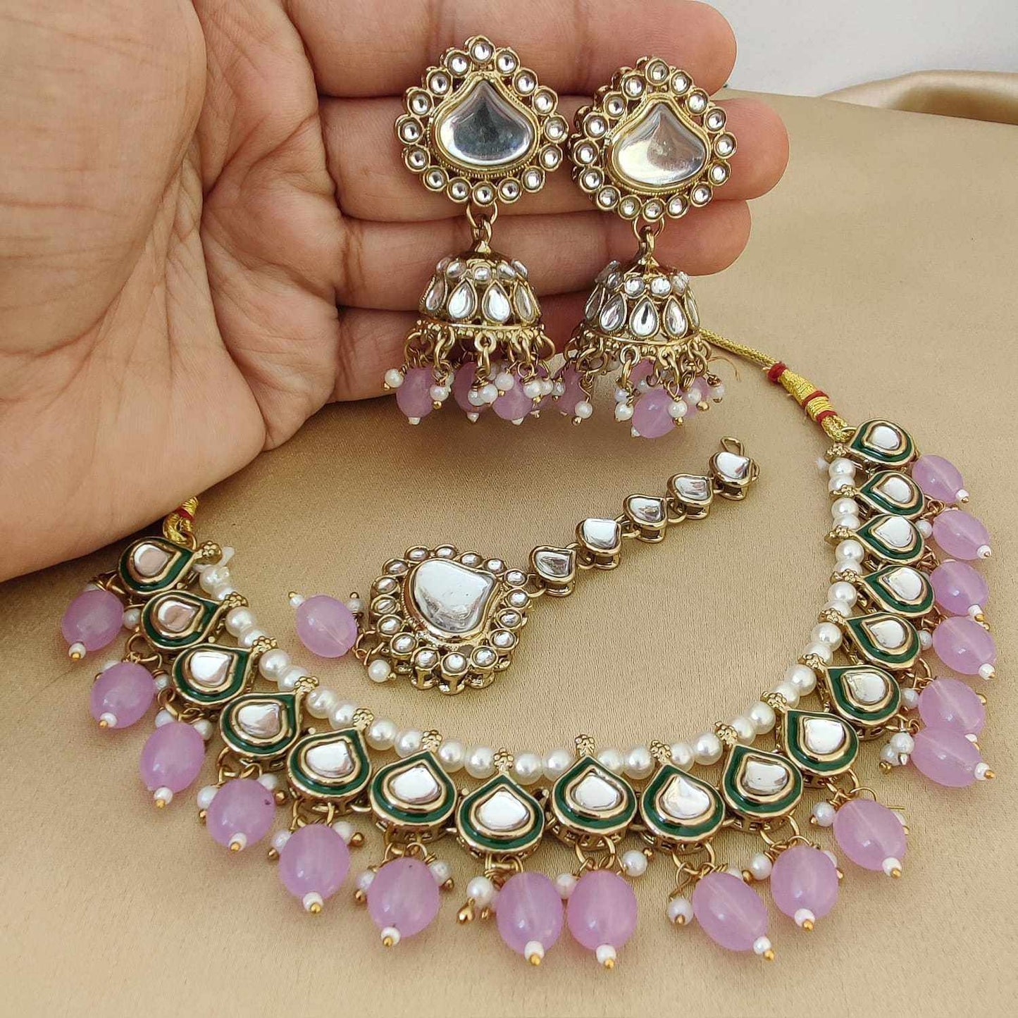 Kundan Set with Jhumki Earrings