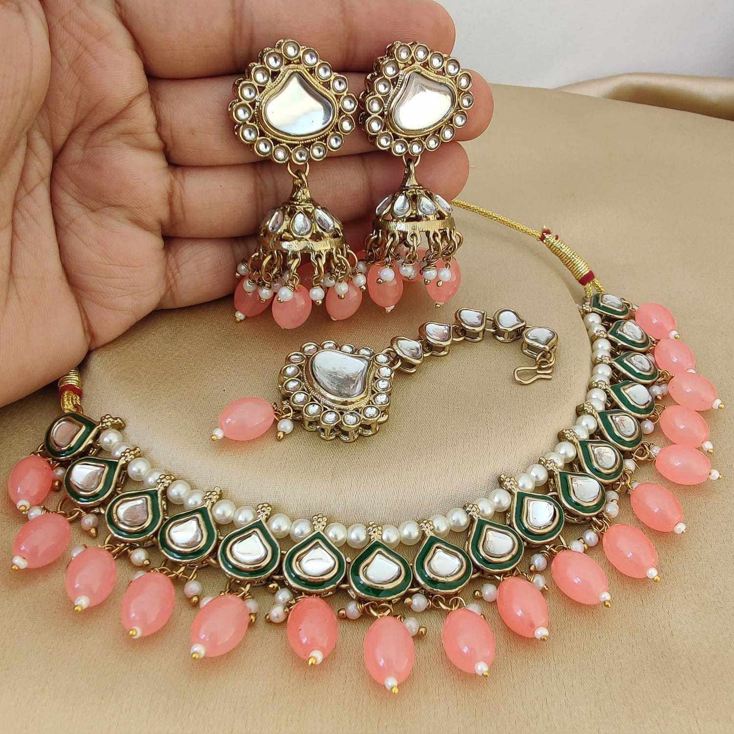 Kundan Set with Jhumki Earrings
