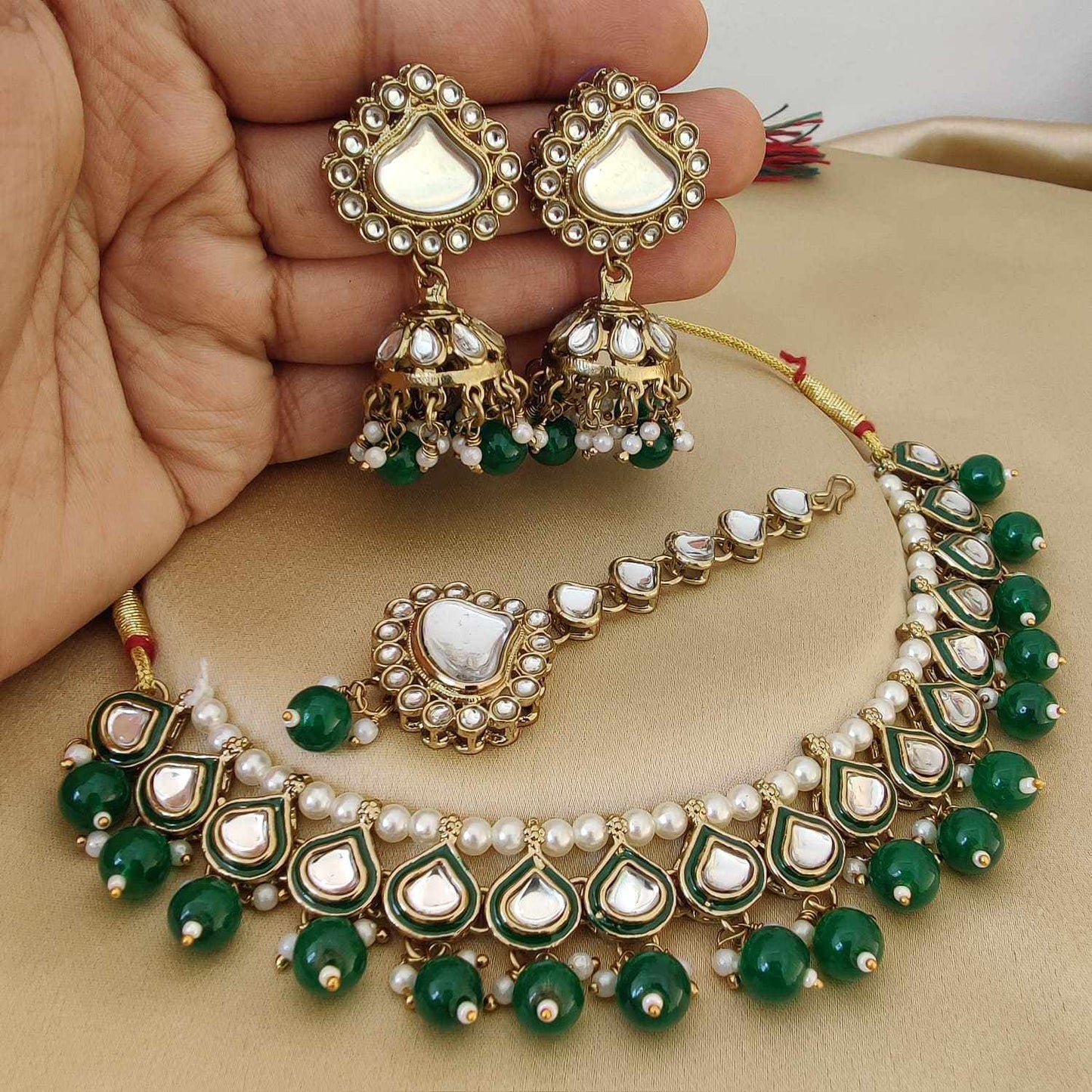 Kundan Set with Jhumki Earrings