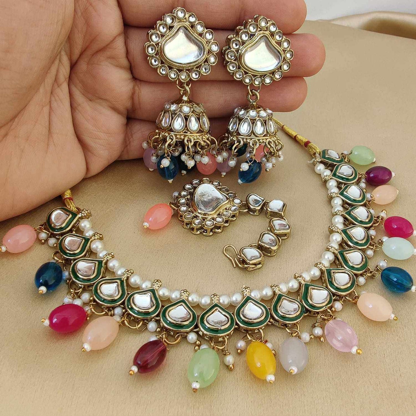 Kundan Set with Jhumki Earrings
