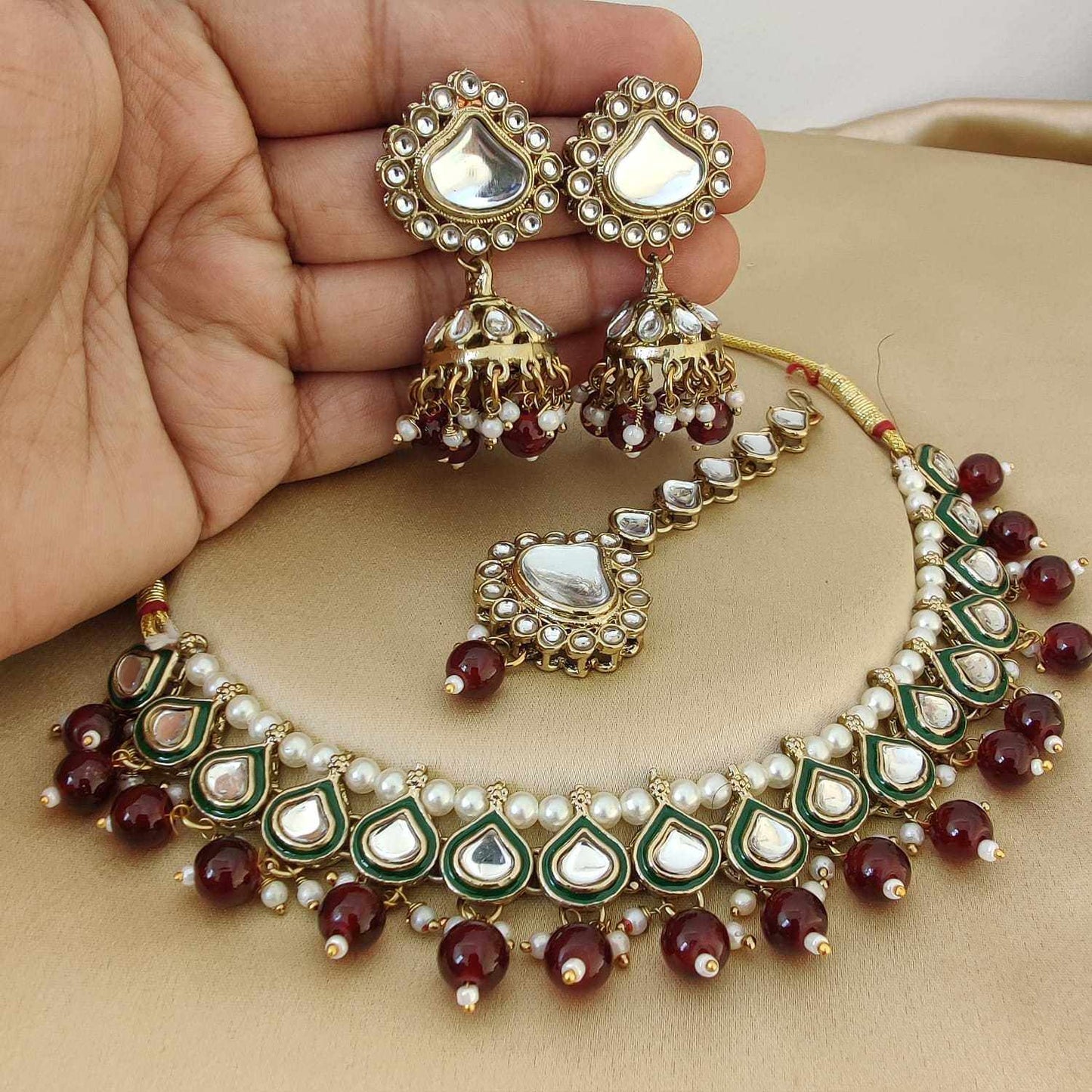 Kundan Set with Jhumki Earrings