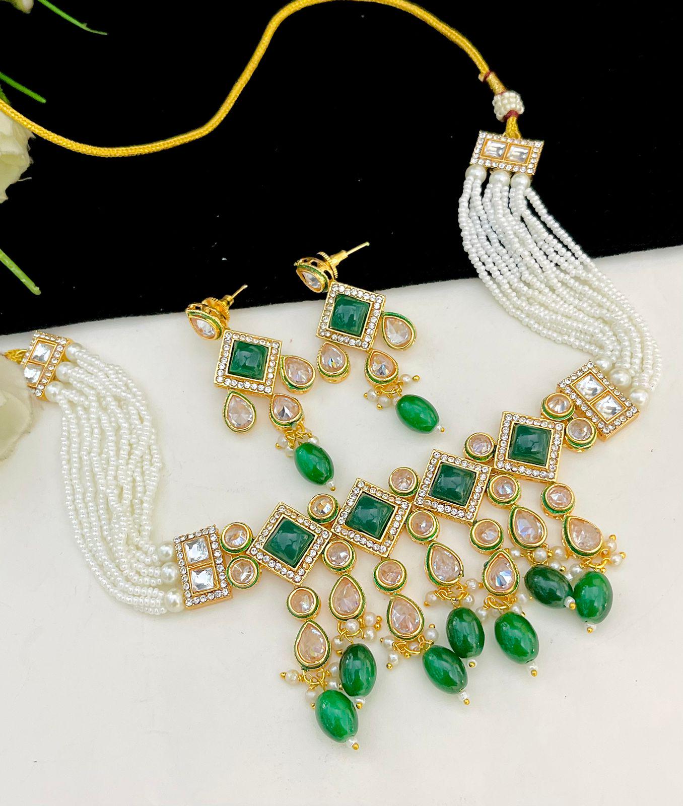 Monalisa Diamond Neaklace With Beautiful Earings