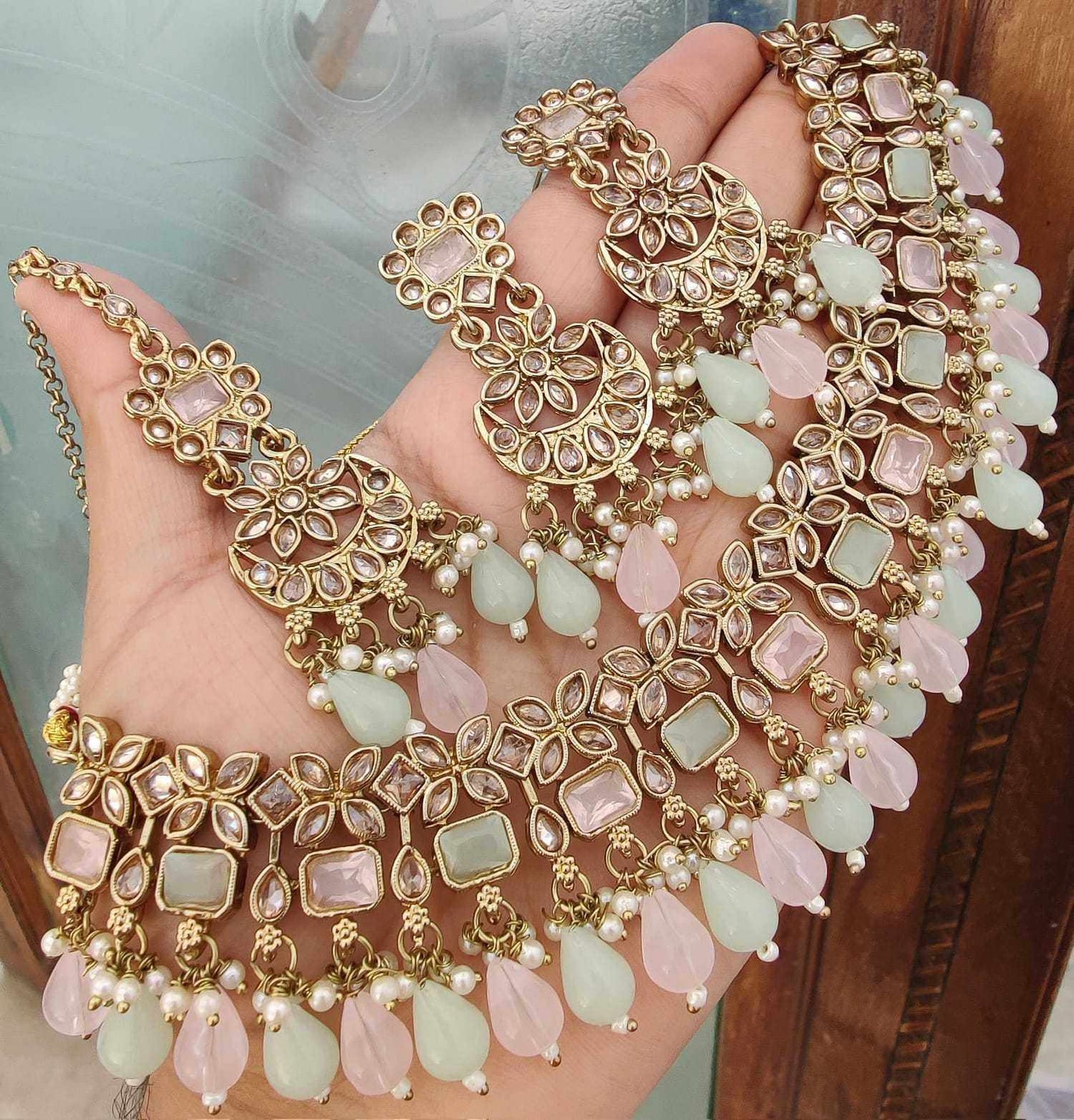 Kundan floral set