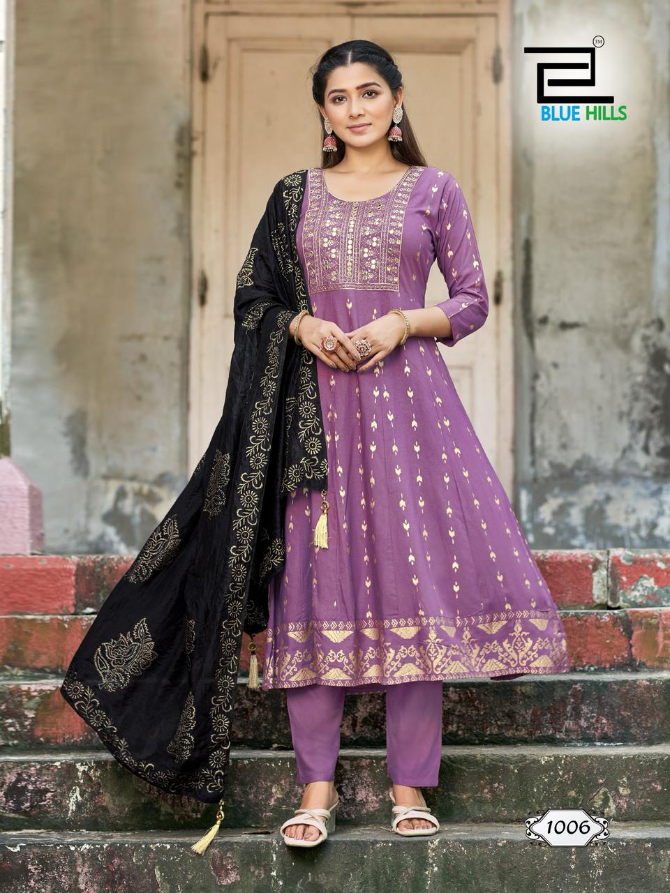 Purple kurti set