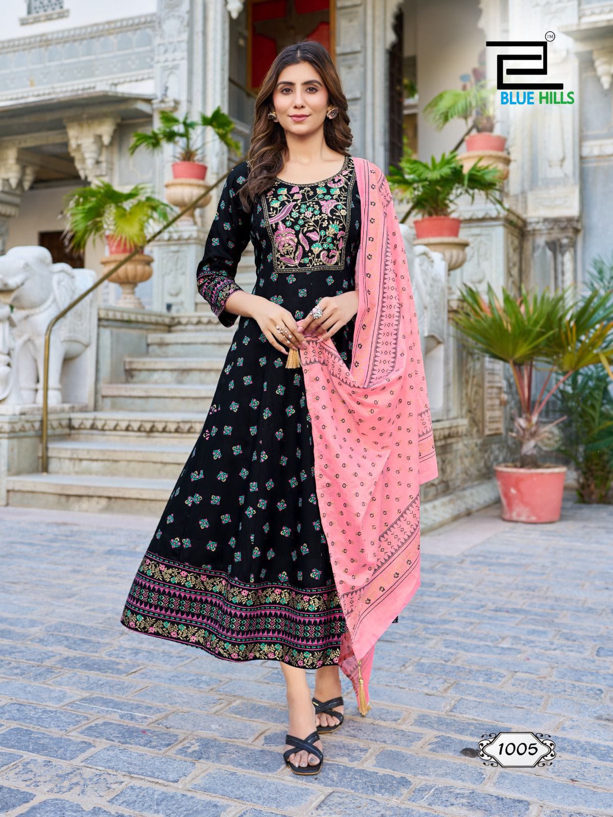 Black Kurti & Dupatta set