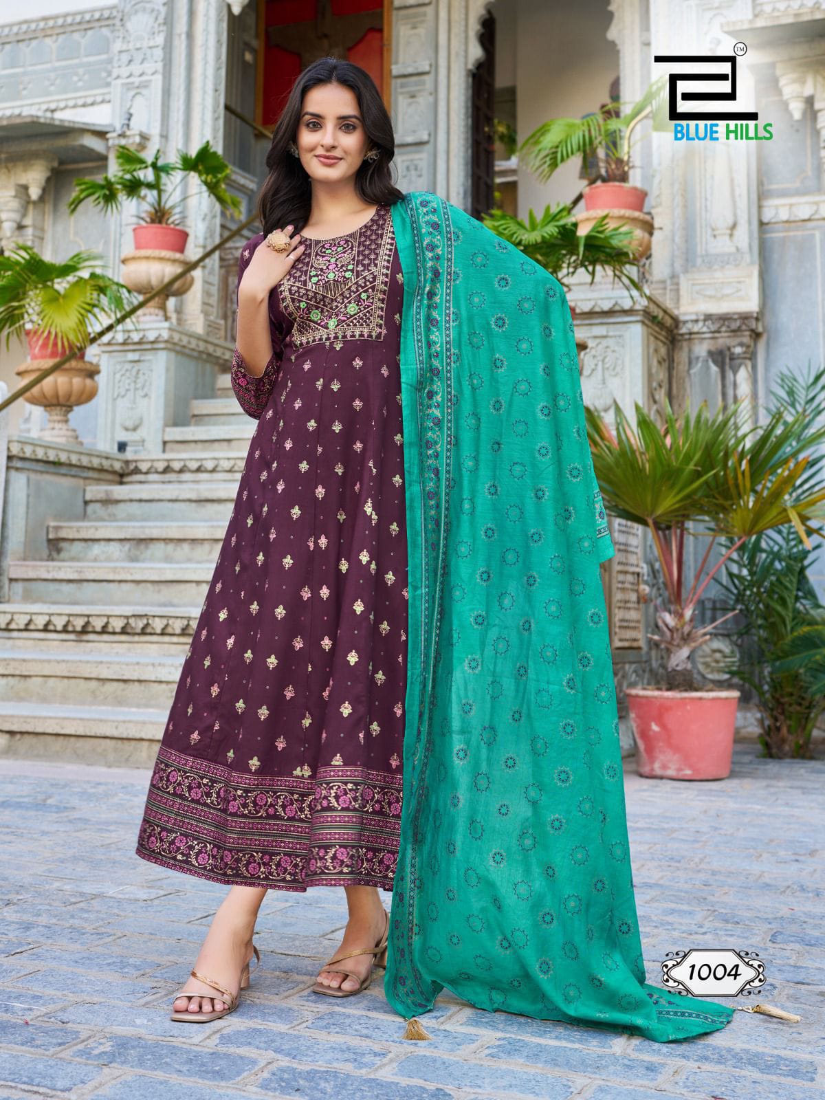 Maroon Kurti & Dupatta set