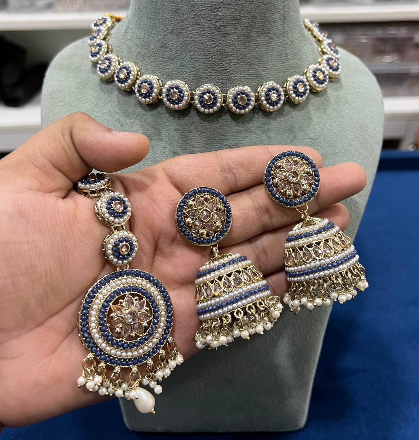 Gold Plated Stones set