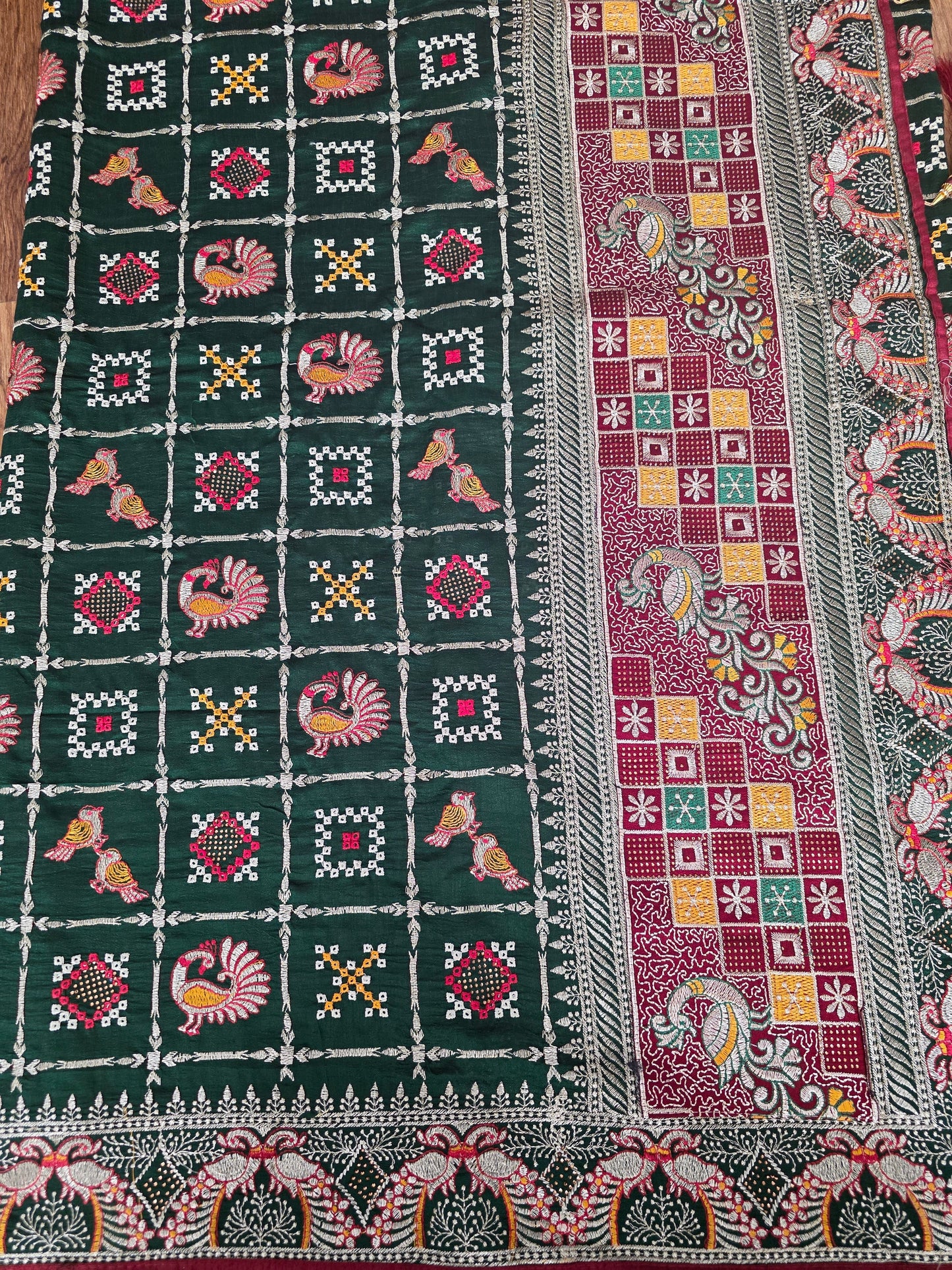 Close up Authentic Gharchola Saree | Classic Indian Bridal Wear