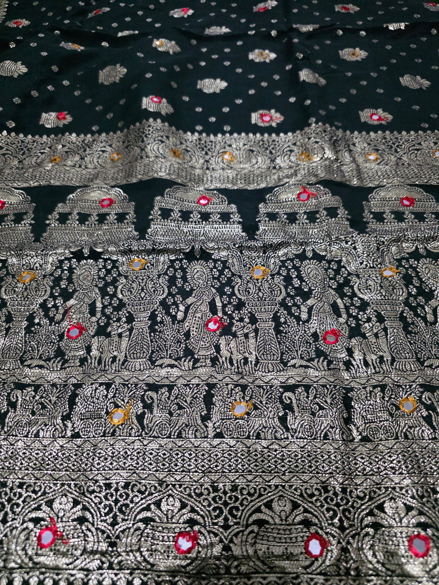 Pallo chiffon silk saree