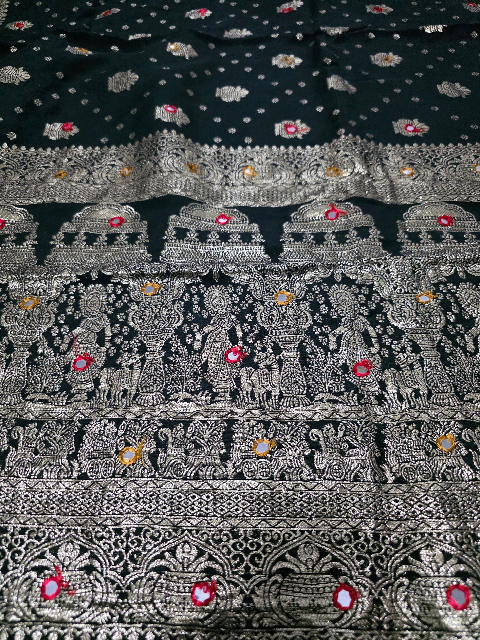 Pallo chiffon silk saree