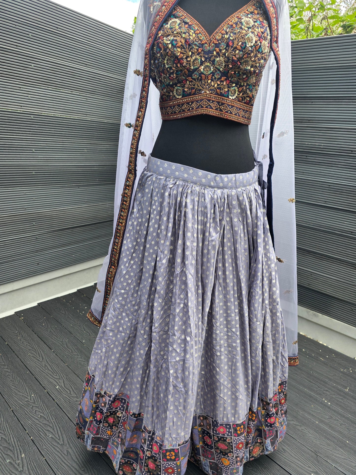 Designer Purple Embroidered Lehenga Set