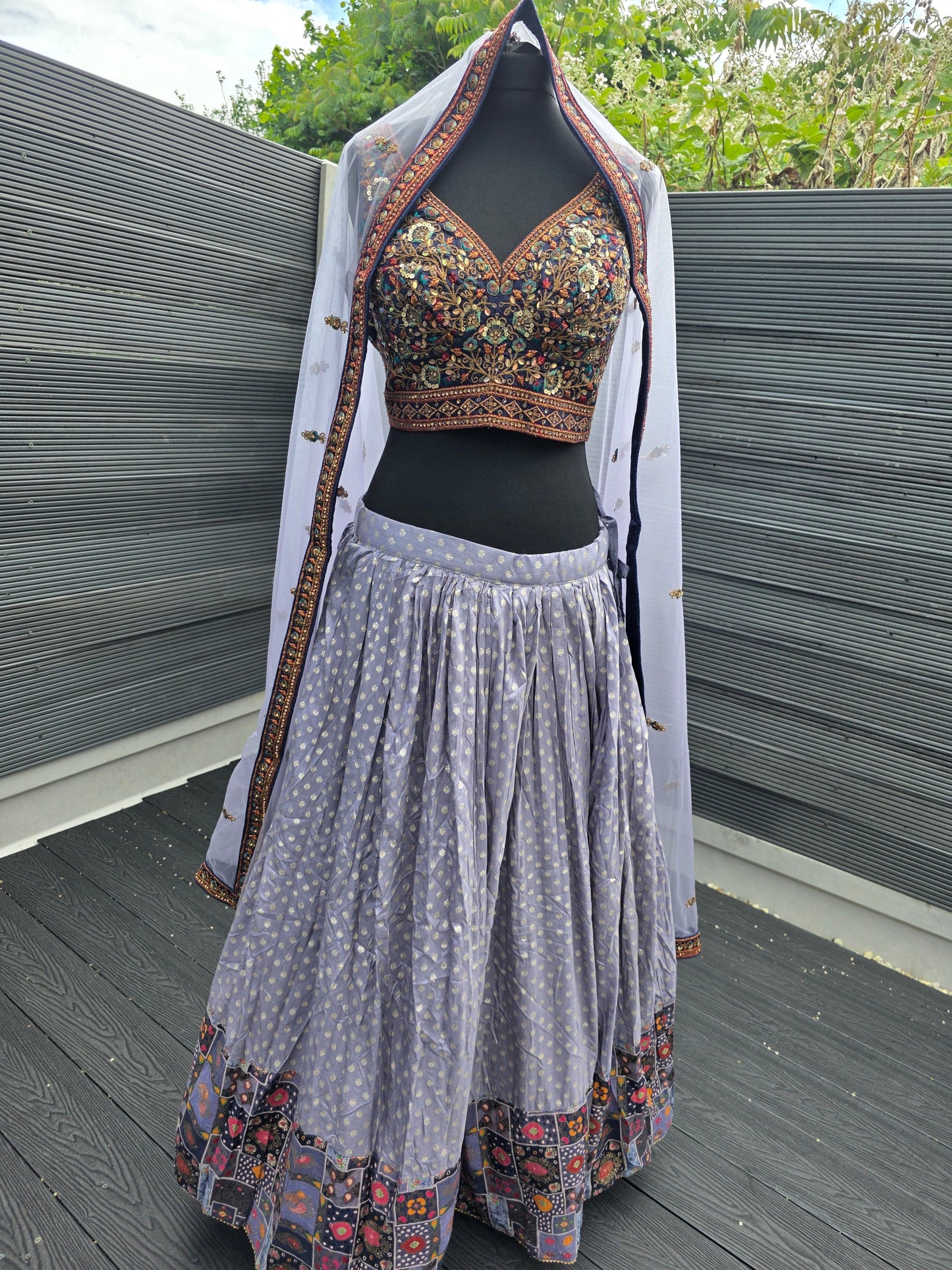 Designer Purple Embroidered Lehenga Set