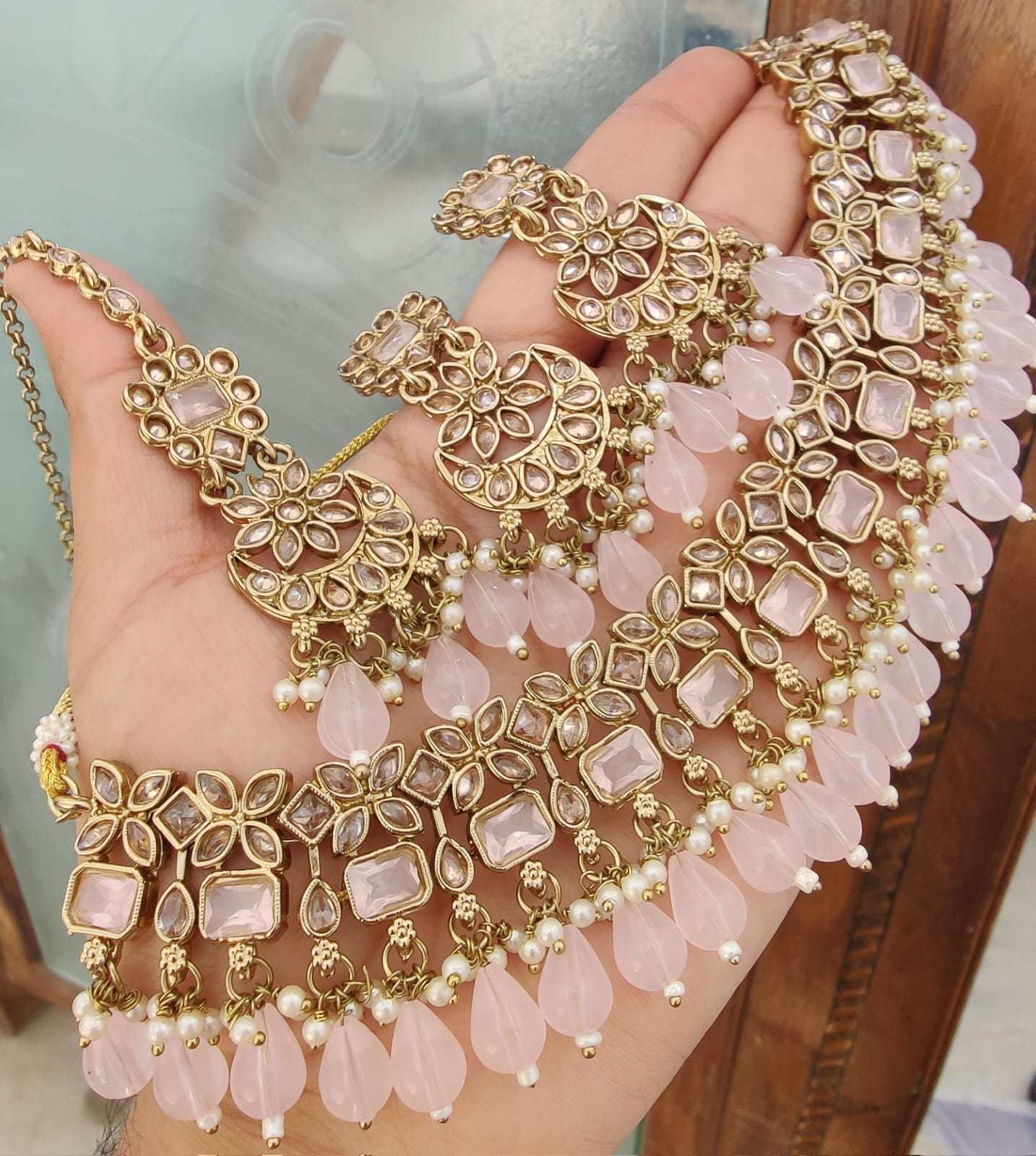 Kundan floral set