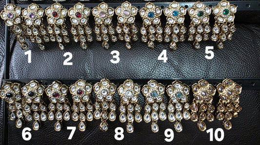 Kundan Stone Chandelier Earrings – Traditional Indian Wedding & Party Jewelry, Statement Ethnic Earrings