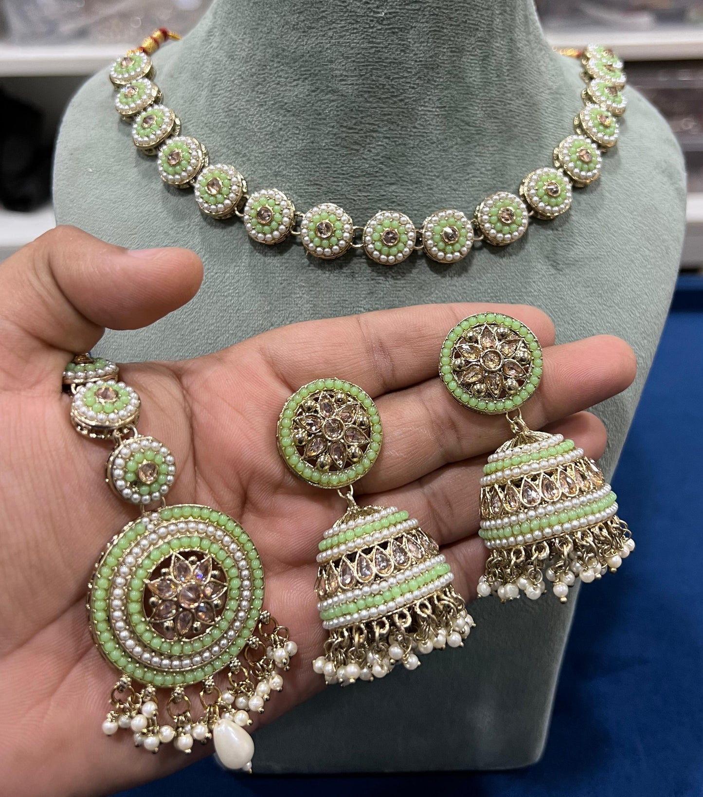 Gold Plated Stones set