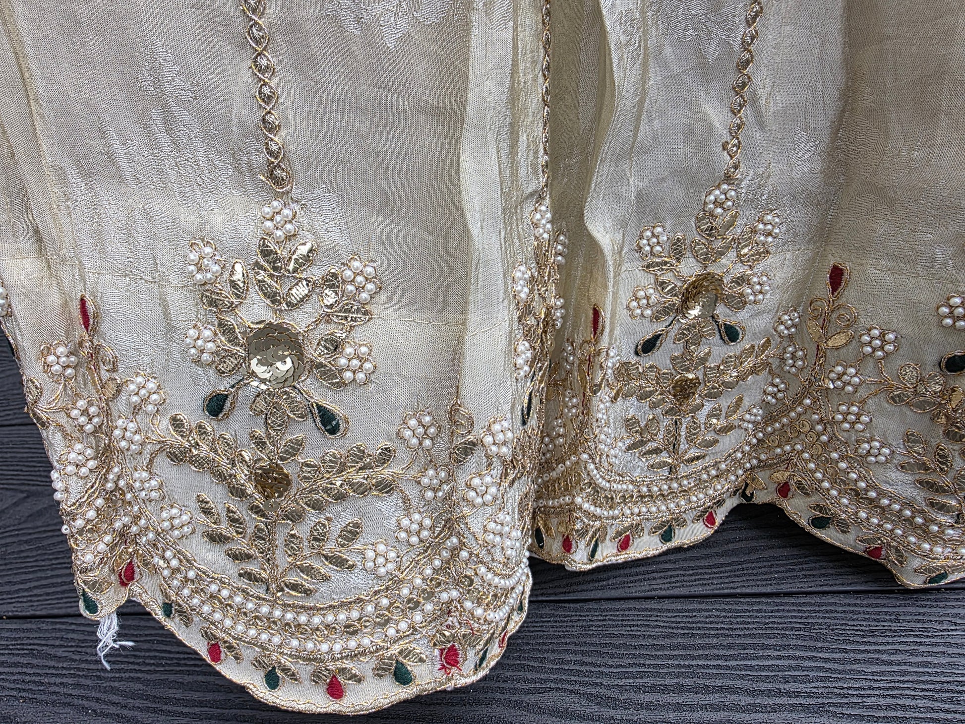 Bottom work Semi-Stitched Lehenga Choli Set