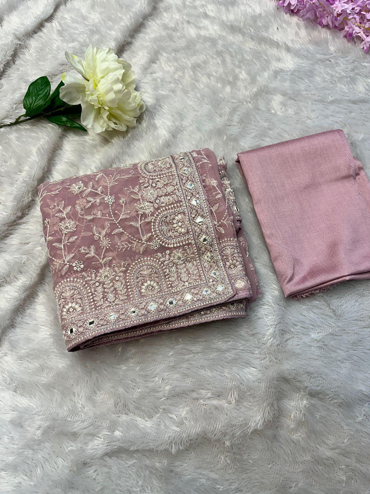 Elegant Faux Georgette Saree Collection for Festive & Party Wear