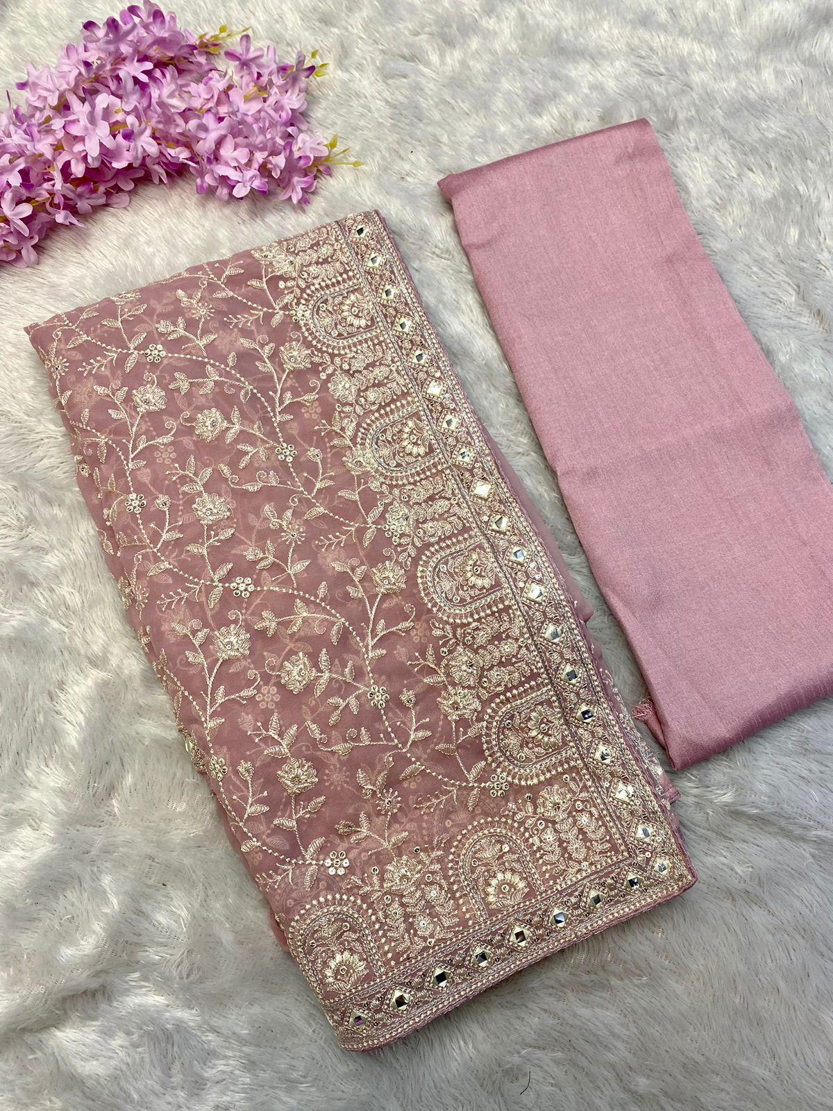 Elegant Faux Georgette Saree Collection for Festive & Party Wear