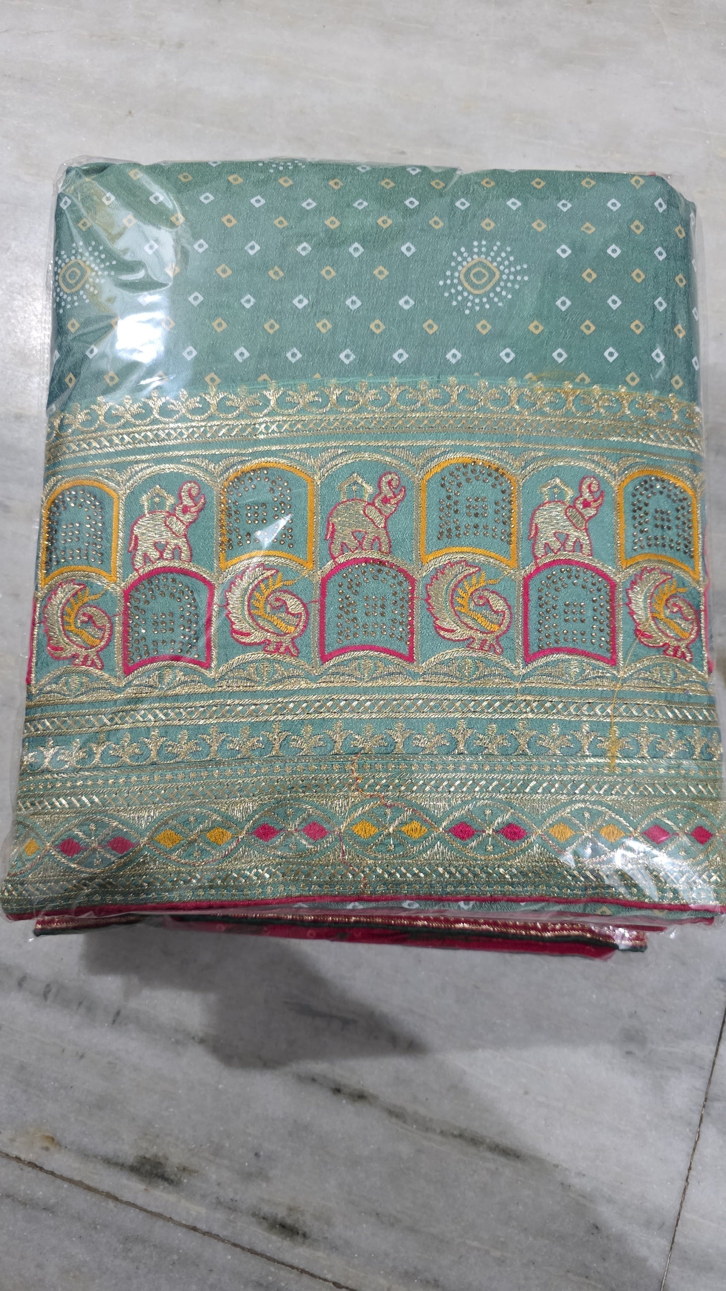 Green soft silk saree