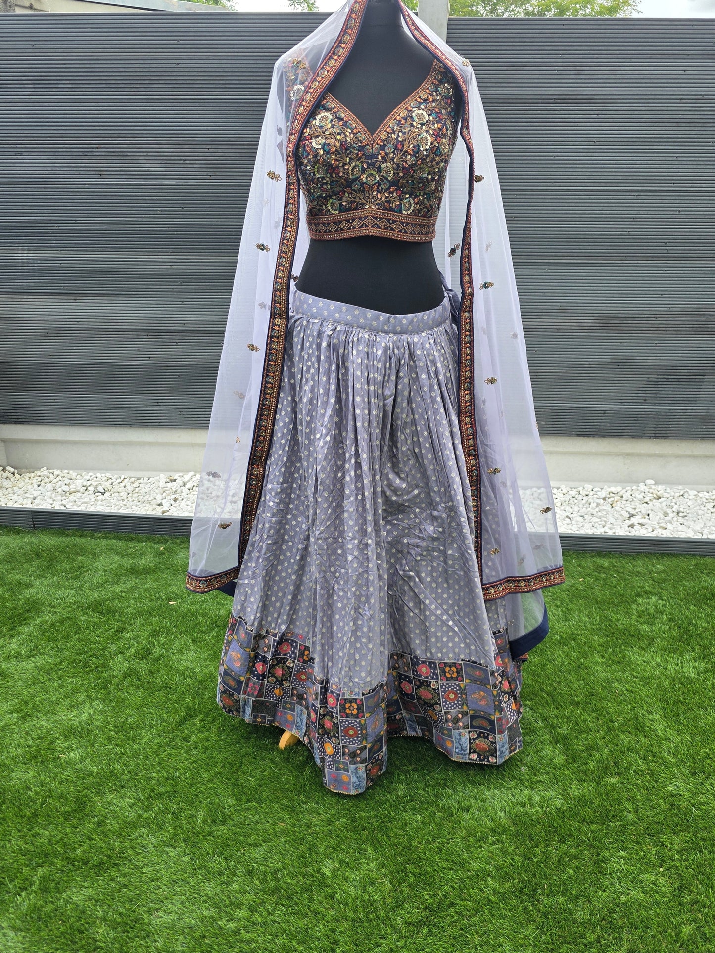 Designer Purple Embroidered Lehenga Set