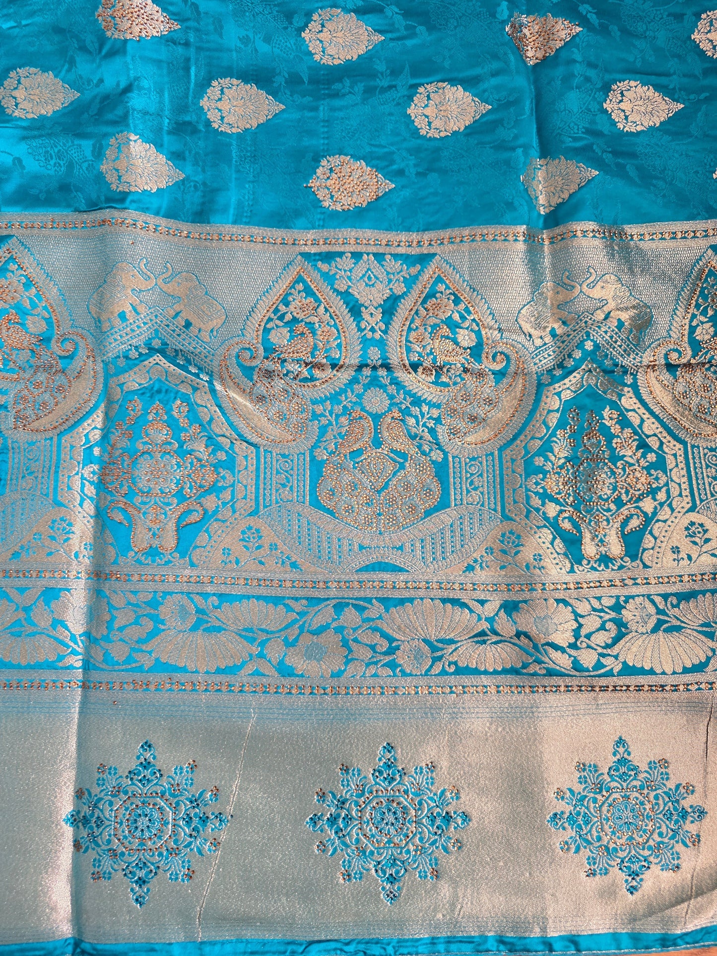 Sky Blue silk saree
