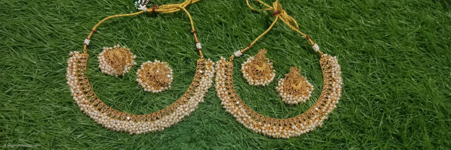 Gold Plated Kundan Necklace