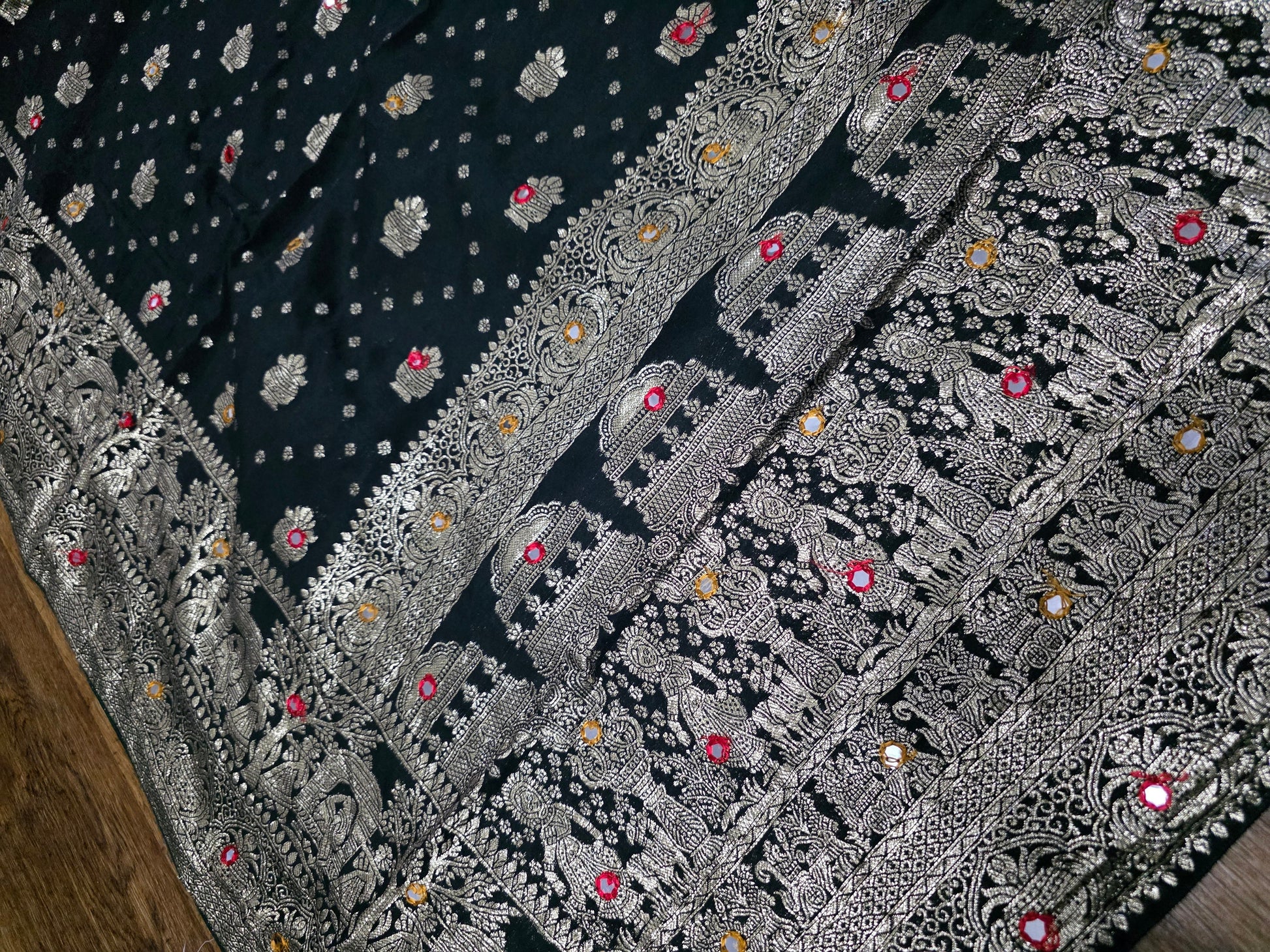 Pallo of chiffon silk saree