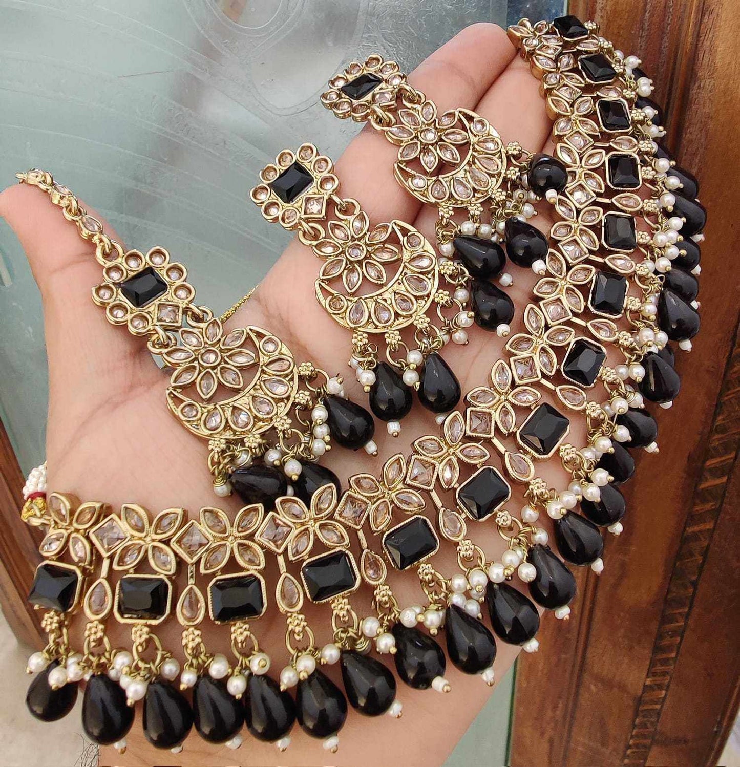 Kundan floral set