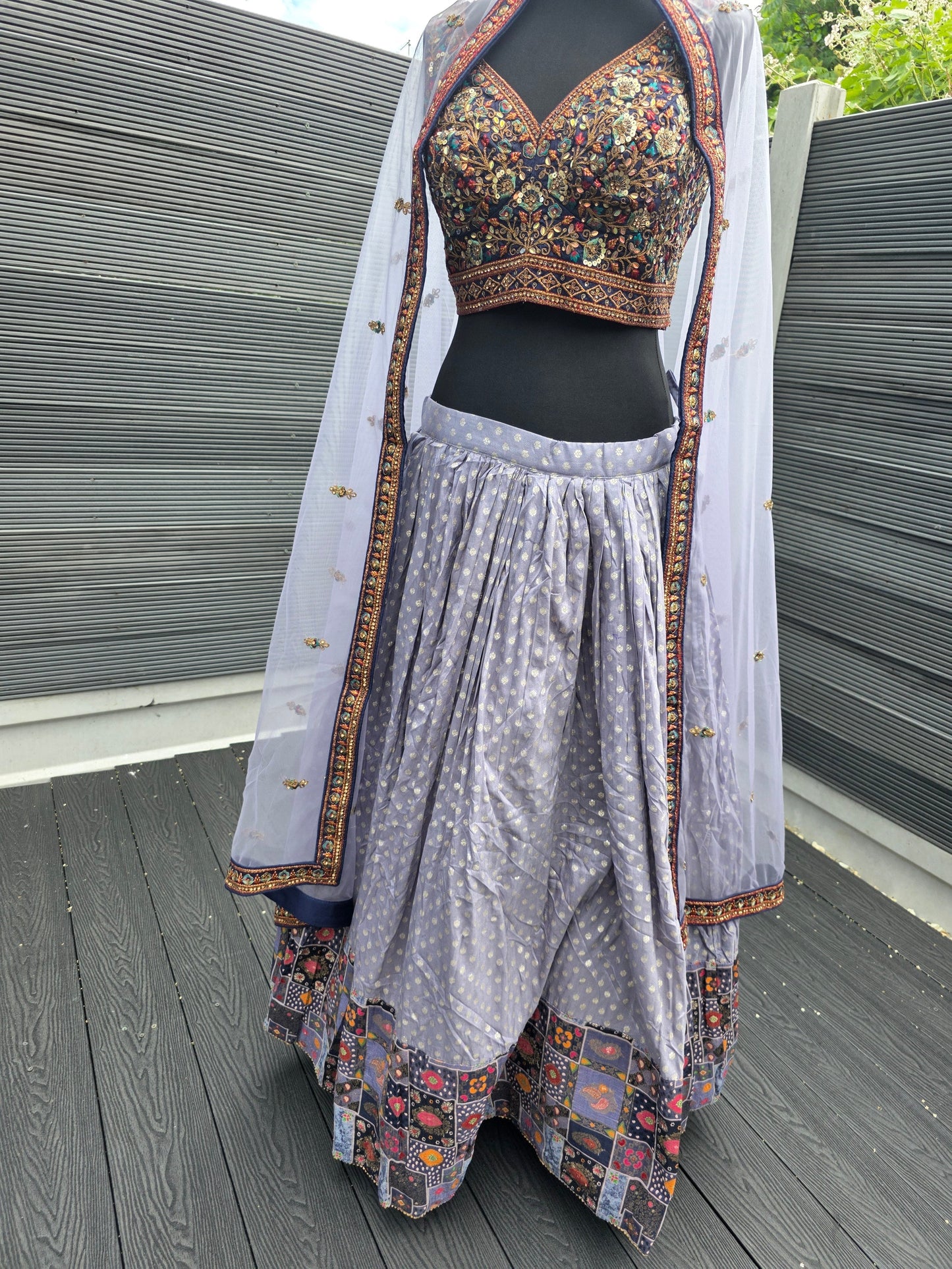 Designer Purple Embroidered Lehenga Set