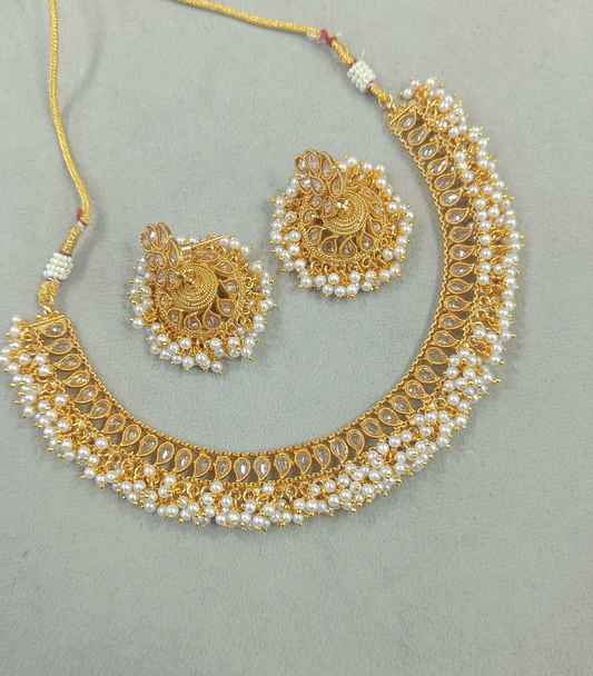 Gold Plated Kundan Necklace