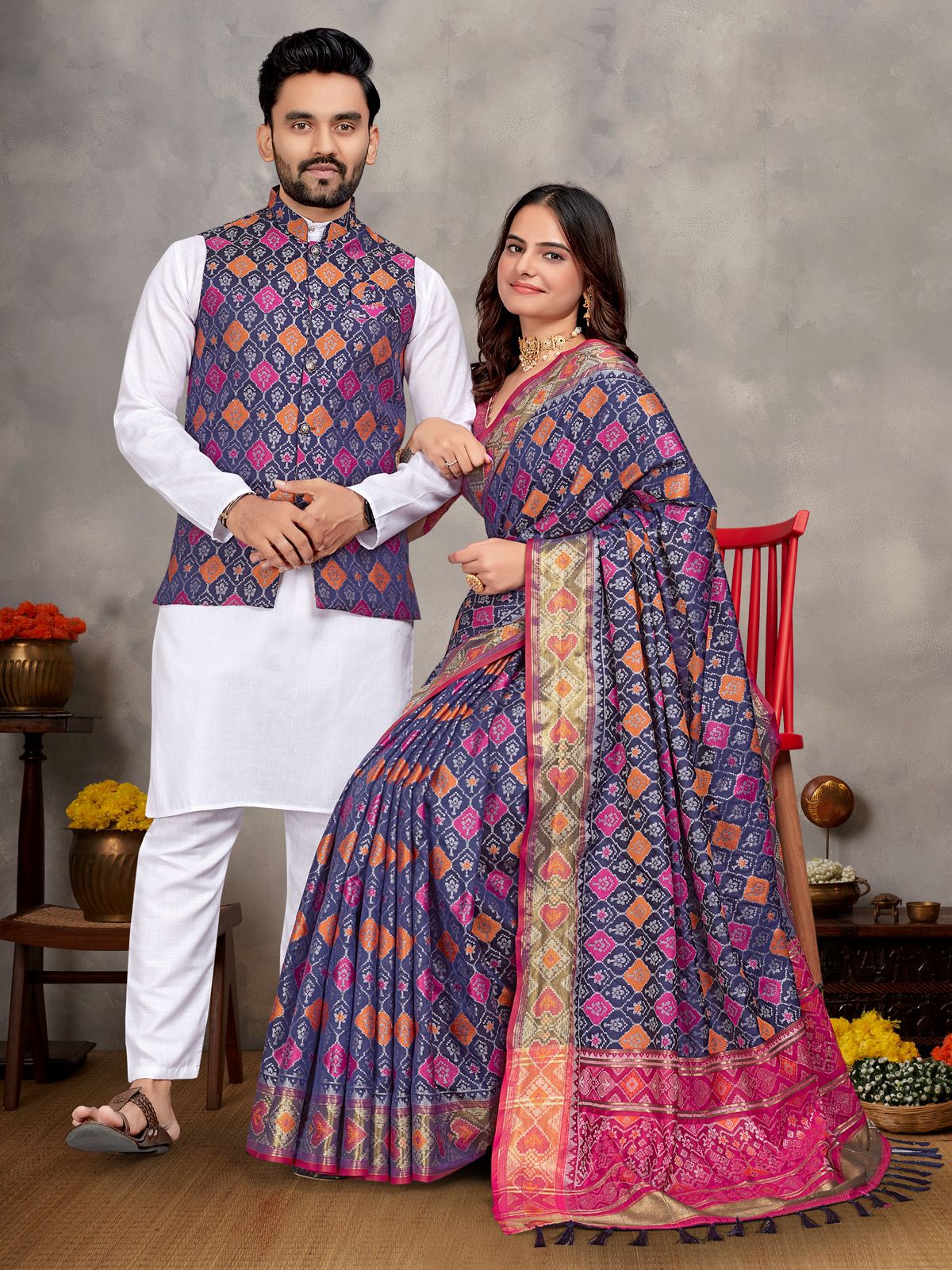 Couples Combo Set Mens Kurta 
