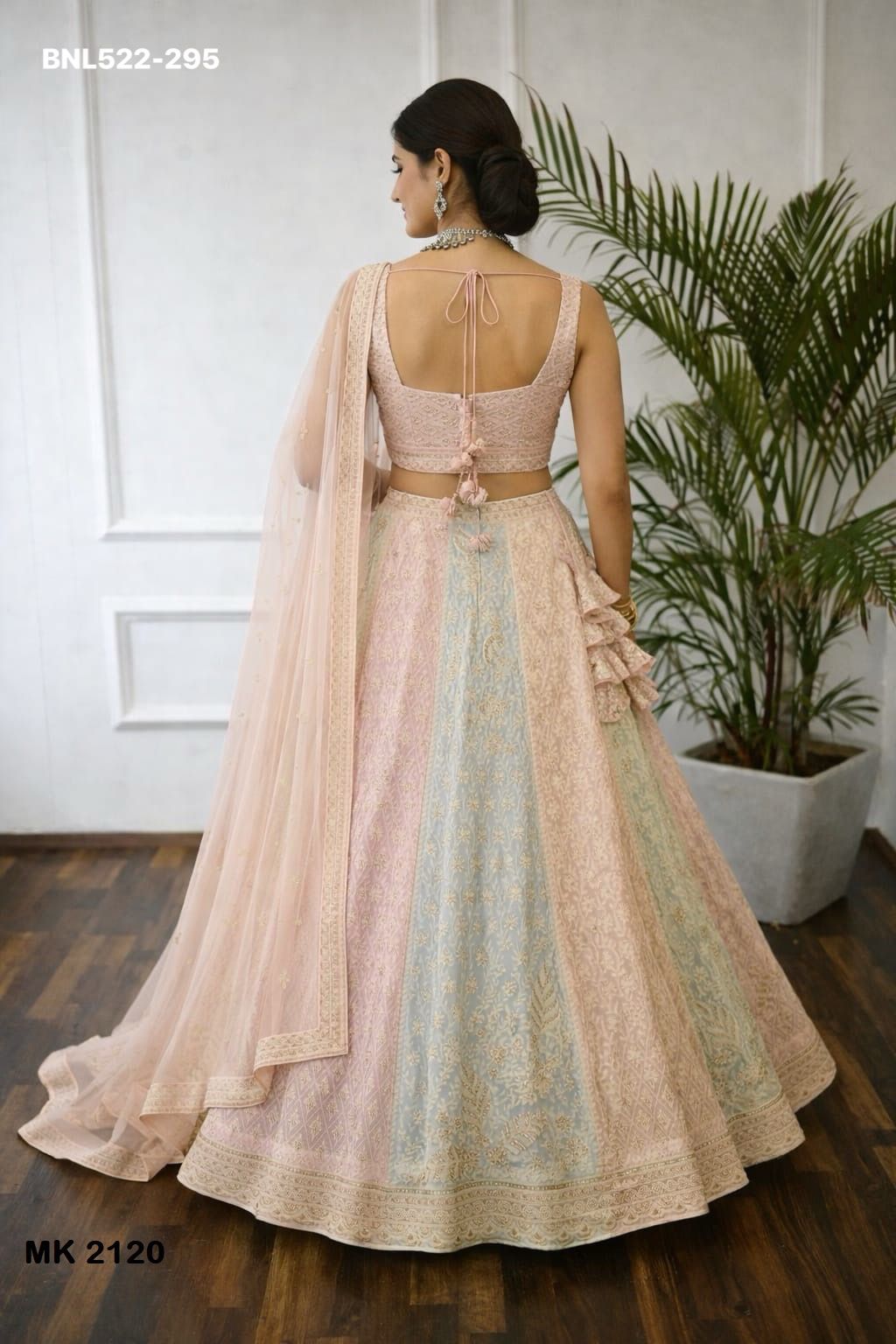 Designer Pastel Lehenga Choli Set Stitched L Size Adjustable to XXL, Embroidered Faux Georgette Lehenga with Net Dupatta, Wedding Party Wear