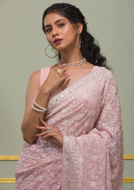 Elegant Faux Georgette Saree Collection for Festive & Party Wear