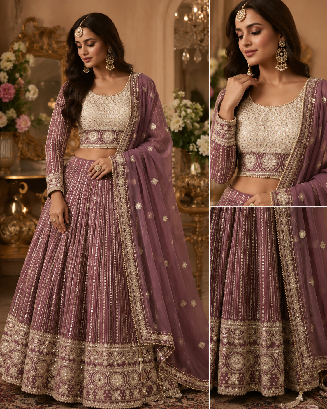 Elegant Lucknowi Lehenga | Timeless Chikankari Work