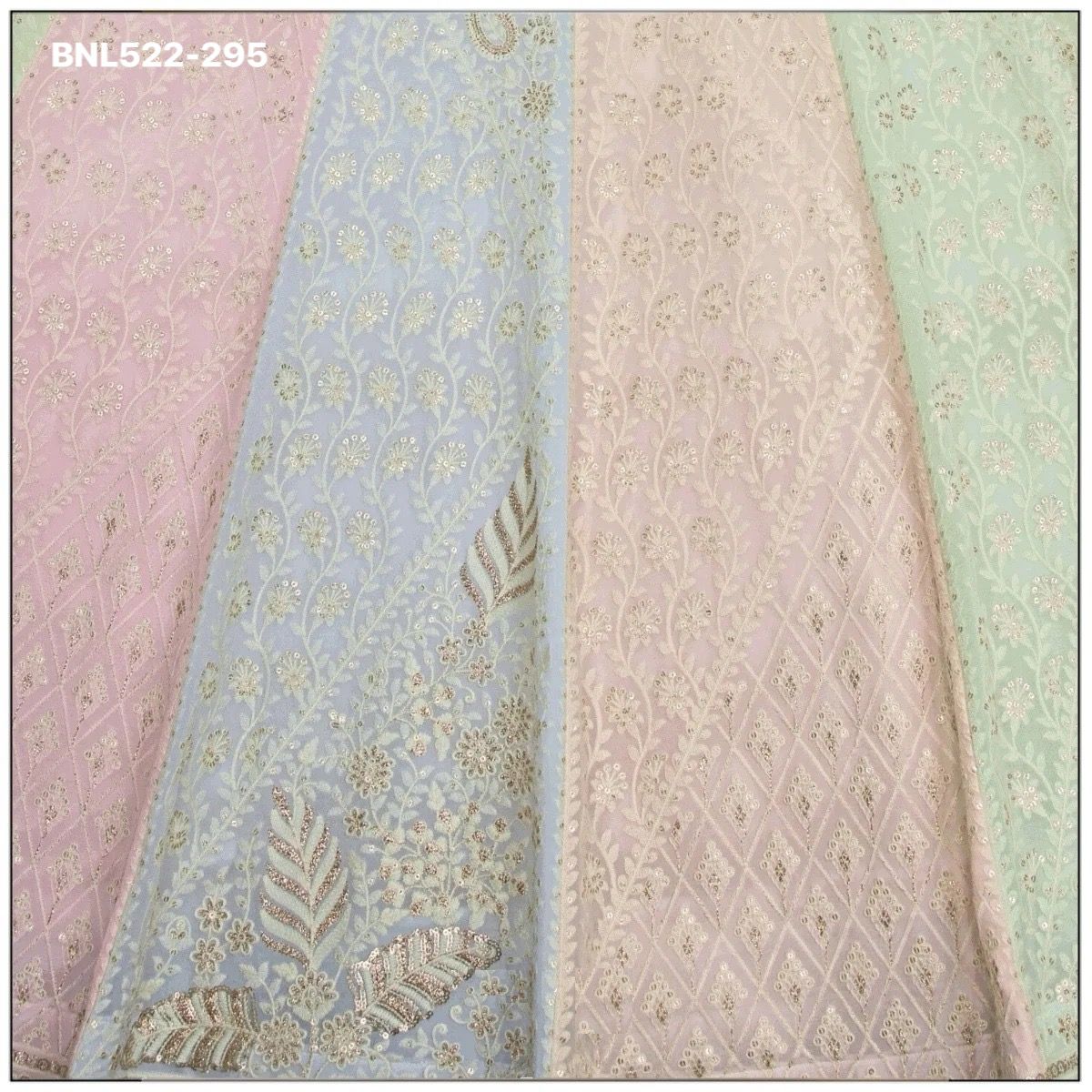 Designer Pastel Lehenga Choli Set Stitched L Size Adjustable to XXL, Embroidered Faux Georgette Lehenga with Net Dupatta, Wedding Party Wear