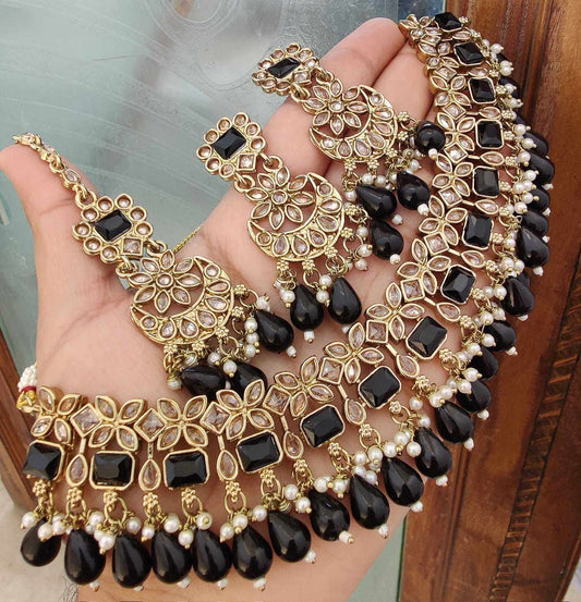 Kundan floral set
